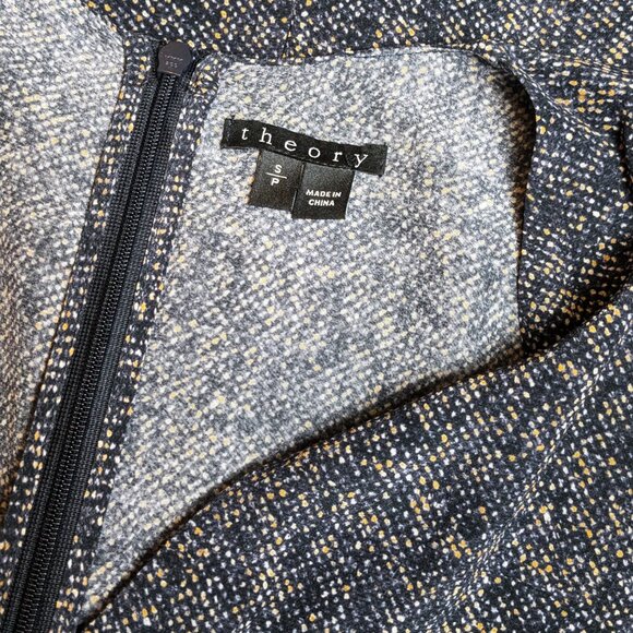 THEORY Camara Faux Wrap 100% Silk Sleeveless Printed Blouse Size S Pre-Owned - Picture 11 of 13